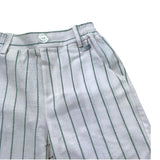 Le Bebe' Bermuda Tinta Unita con Elastico In Vita E Fantasia A Righe per Neonato LBB5343 BIANCO LE BEBE' 