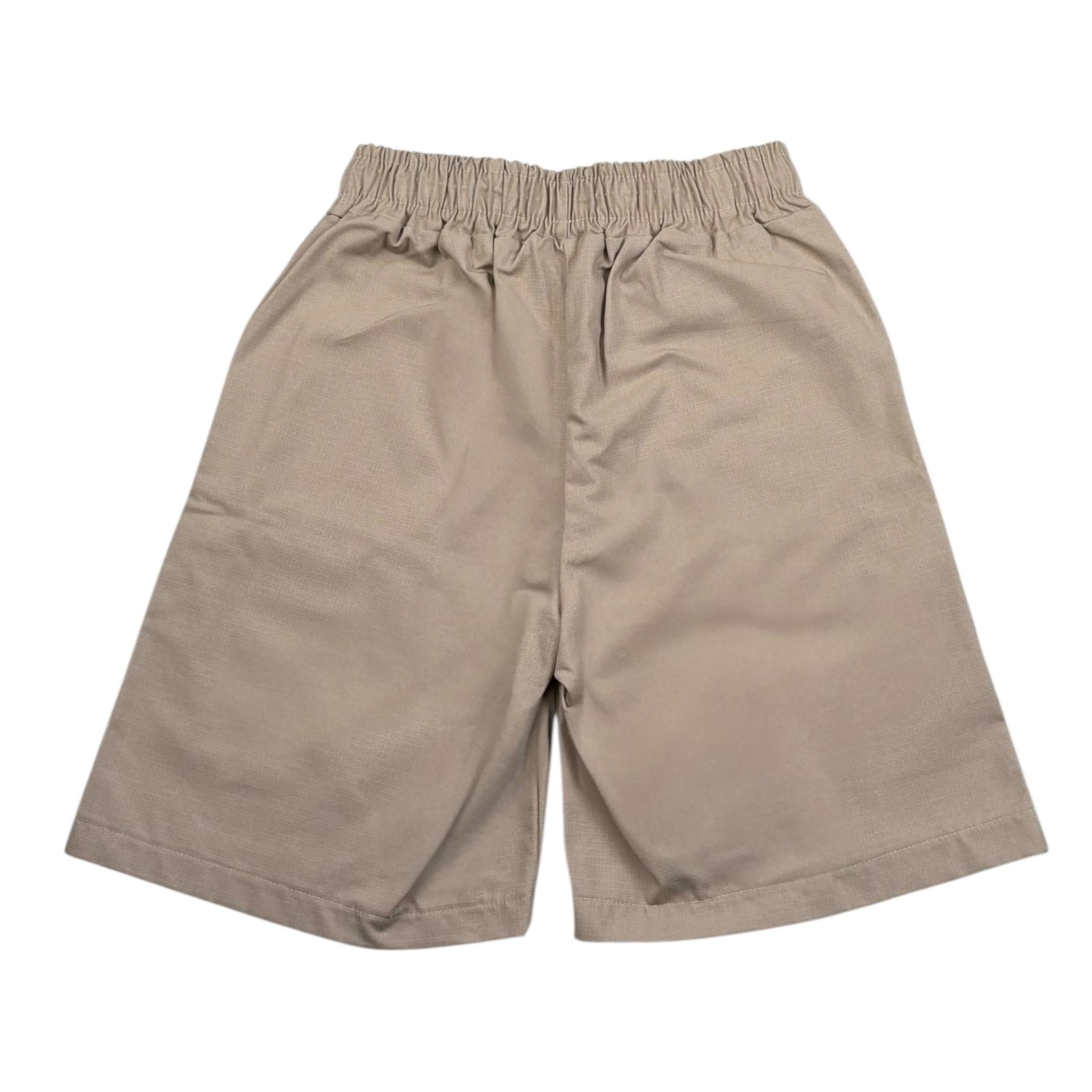 Disclaimer Bermuda Tinta Unita con Elastico In Vita per Bambino 25EDK58457 BEIGE DISCLAIMER 