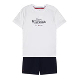 Tommy Hilfiger Completo 2 Pezzi T-Shirt-Bermuda  per Neonato KN0KN02047X BIANCO/BLU TOMMY HILFIGER 