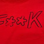 F**K T-Shirt Girocollo Tinta Unita con Stampa per Neonato FJ224210RS ROSSO F**K 