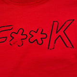 F**K T-Shirt Girocollo Tinta Unita con Stampa per Neonato FJ224210RS ROSSO F**K 