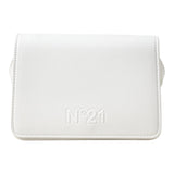 N°21 borsa tinta unita con logo e tracolla Bianco per Bambina N21A35 BIANCO N°21 