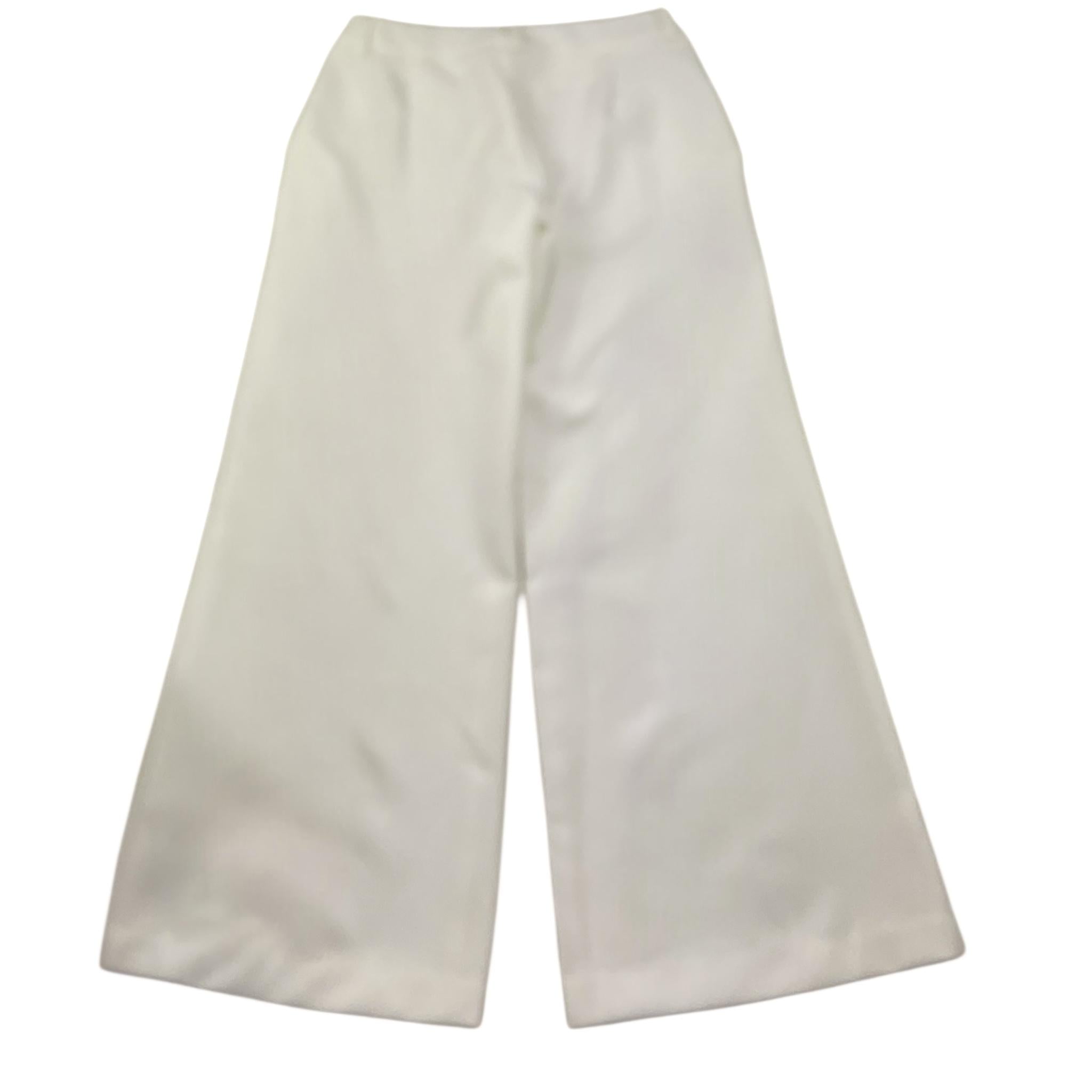 Fun & Fun Pantalone Tinta Unita Modello A Palazzo per Bambina FNCJPT01074 BIANCO FUN & FUN 