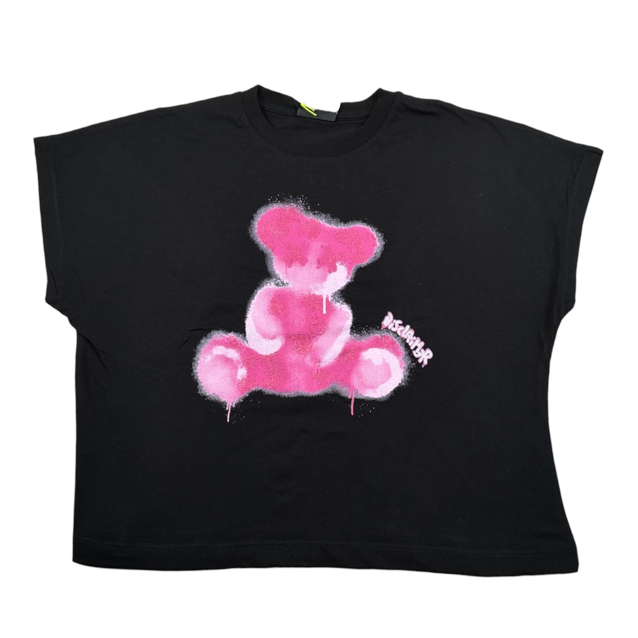 Disclaimer T-Shirt Girocollo tinta unita con Stampa Nero per Bambina 25EDK58523 NERO DISCLAIMER 