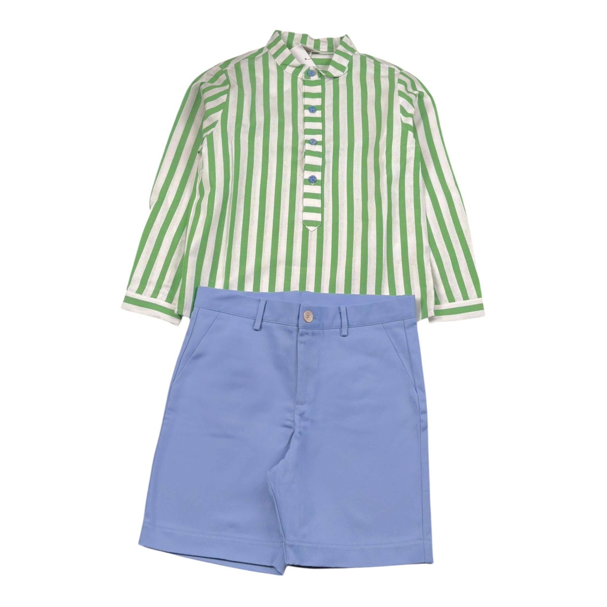 Paz Rodriguez Completo 2 Pezzi Camicia-Bermuda per Bambino 006151495 VERDE PAZ RODRIGUEZ 