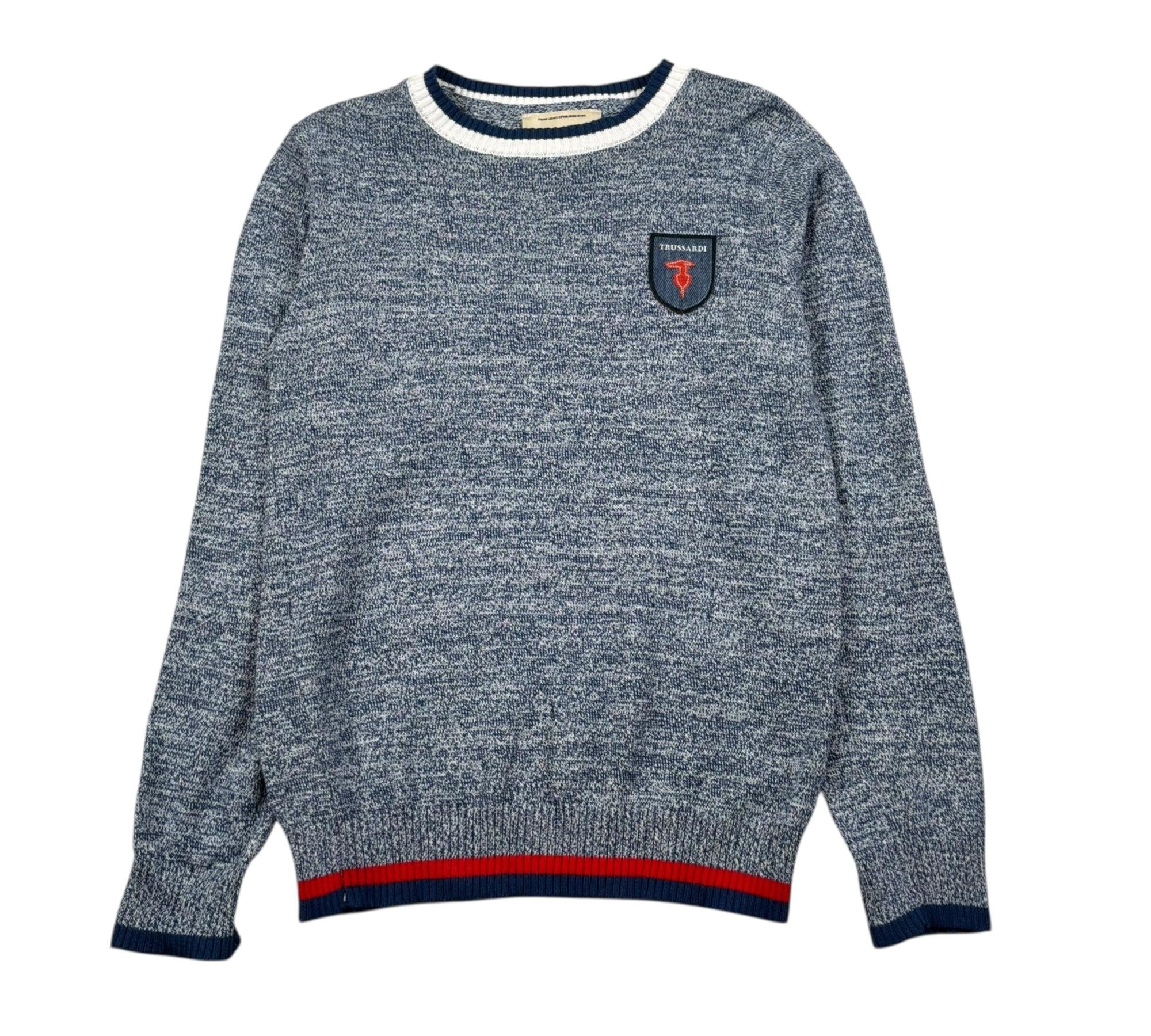 Trussardi Maglia Girocollo Tinta Unita per Bambino TBP26150MA BLU TRUSSARDI 