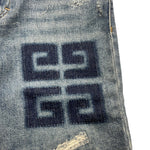 Givenchy Bermuda Tinta Unita In Denim con Logo per Bambino H30131 AZZURRO GIVENCHY 