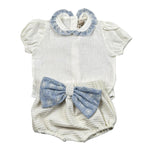 La Stupenderia Completo 2 Pezzi Camicia-Coulotte per Neonata TBCT60X73 BIANCO LA STUPENDERIA 