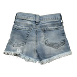 M+E' Short In Denim tinta unita con Girovita Regolabile Azzurro per Neonata UE1691 AZZURRO M+E' 
