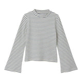 NAME IT maglia tinta unita mezzo collo con fantasia a righe Bianco/blu per Bambina 13231786 BIANCO/BLU NAME IT 