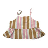 Kaos Top Tricolore con Fantasia A Righe per Bambina KA131 BEIGE KAOS 