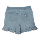 Guess Short In Denim Tinta Unita con Elastico In Vita per Bambina K5GD04D5160XX AZZURRO GUESS 