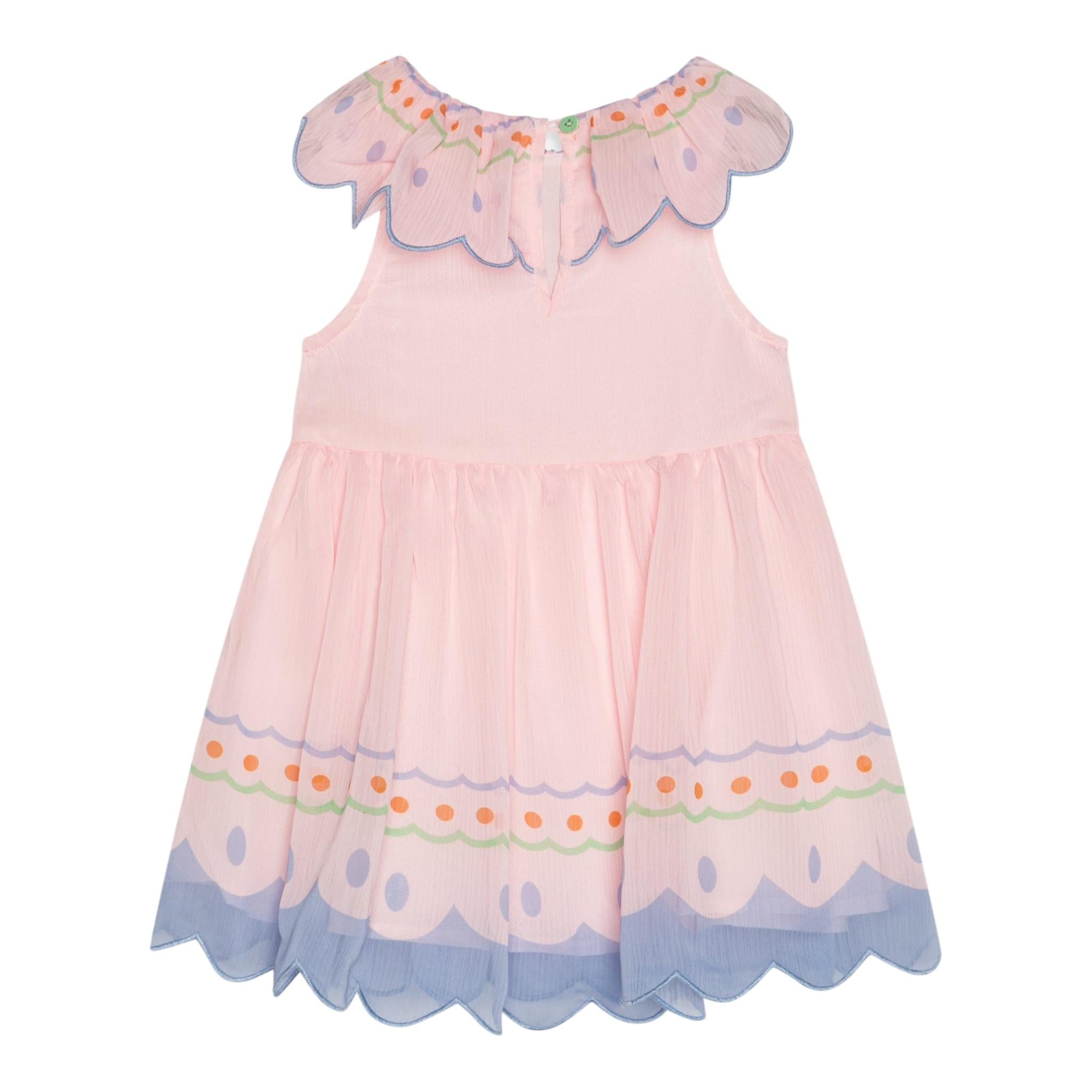 Stella Mccartney Abito Mezza Manica Tinta Unita con Ricami per Bambina TW1052J ROSA STELLA McCARTNEY 