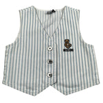 Moschino Gilet Tinta Unita Fantasia A Righe per Bambino HDN001 BIANCO MOSCHINO 