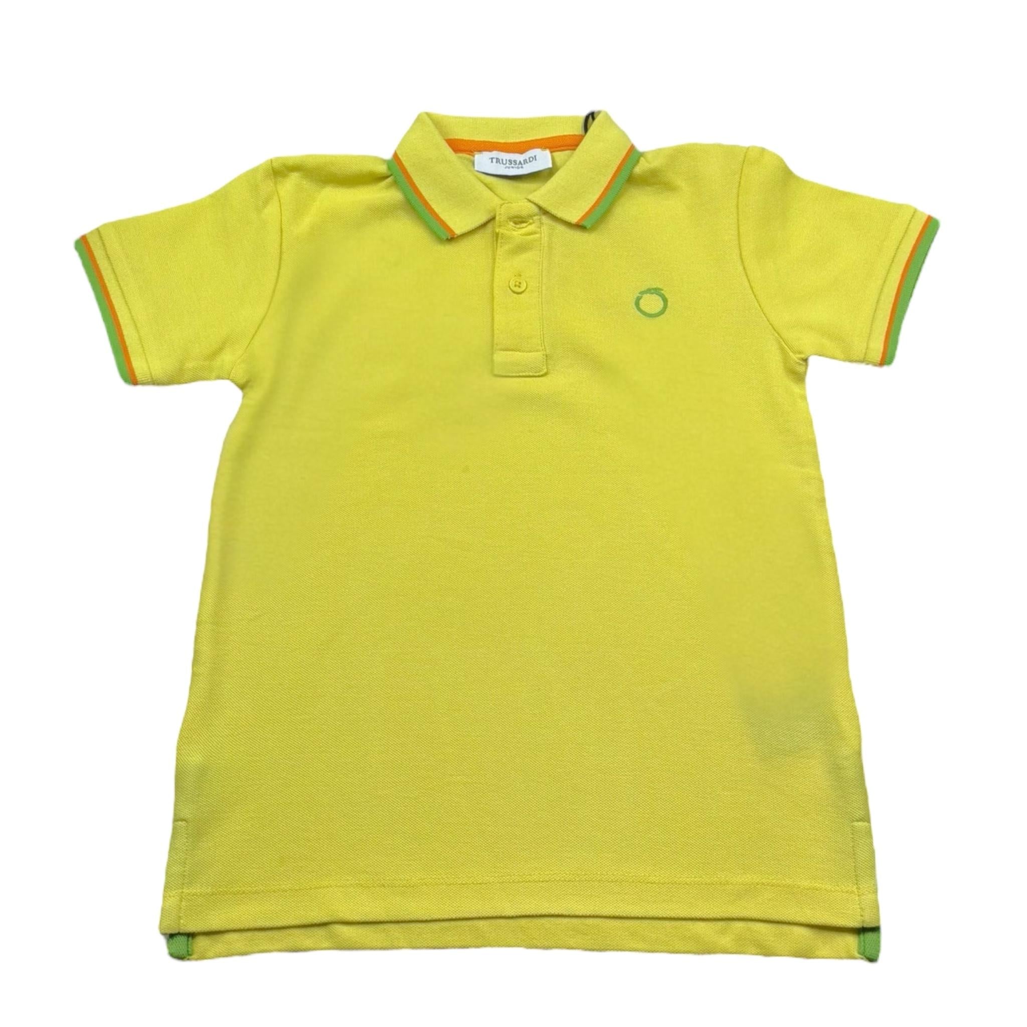 Trussardi Polo Mezza Manica Tinta Unita con Stampa per Bambino TBP25147PO GIALLO TRUSSARDI 