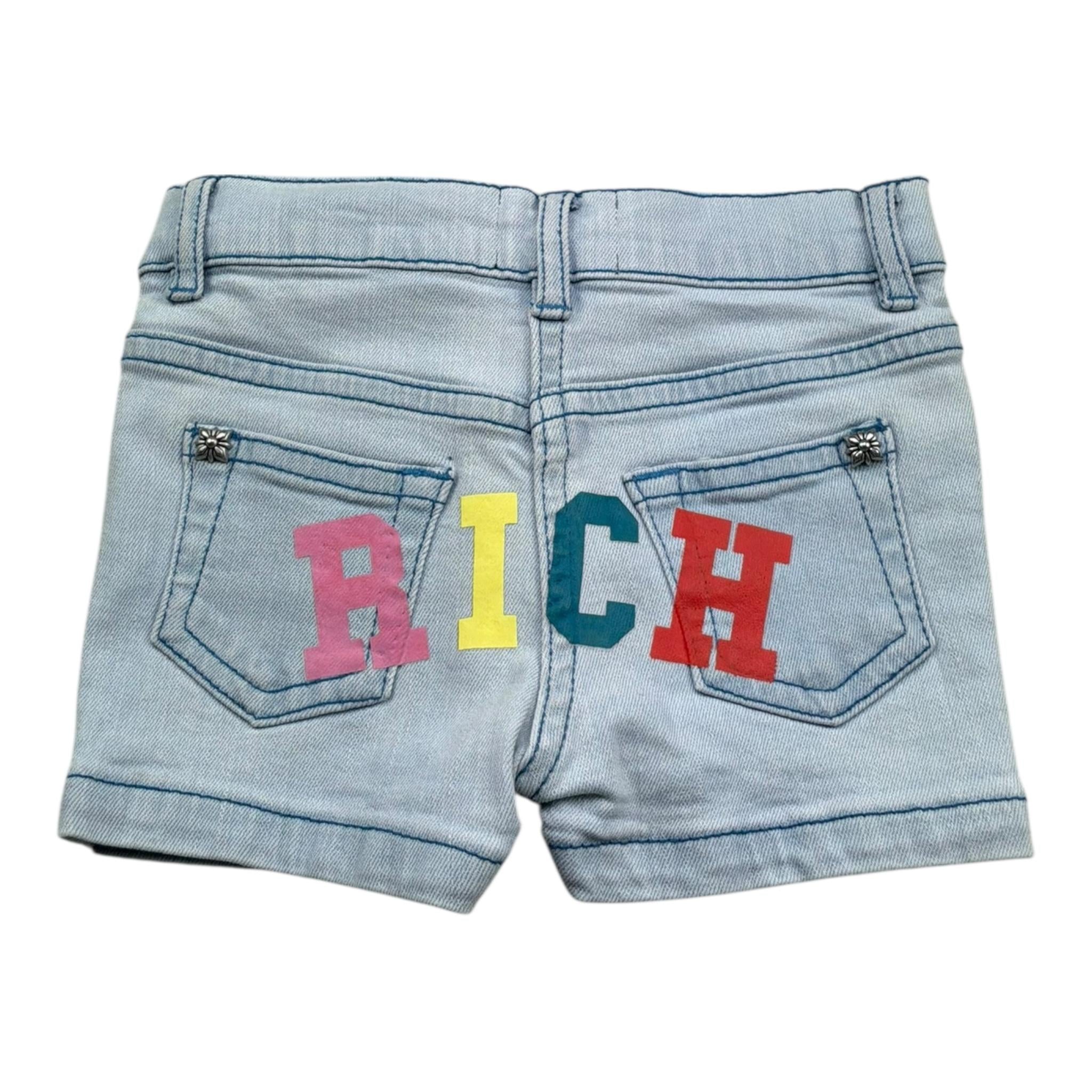 John Richmond Short In Denim Tinta Unita con Logo per Neonata RIP25031SH AZZURRO JOHN RICHMOND 