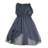 Liu Jo Abito Tinta Unita con Tulle E Cintura per Bambina GA5147 NERO LIU JO 
