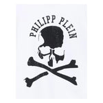 PHILIPPE PLEIN felpa chiusa con cappuccio tinta unita con stampa brillantinata Bianco per Bambino BJB0474 BIANCO PHILIPPE PLEIN 
