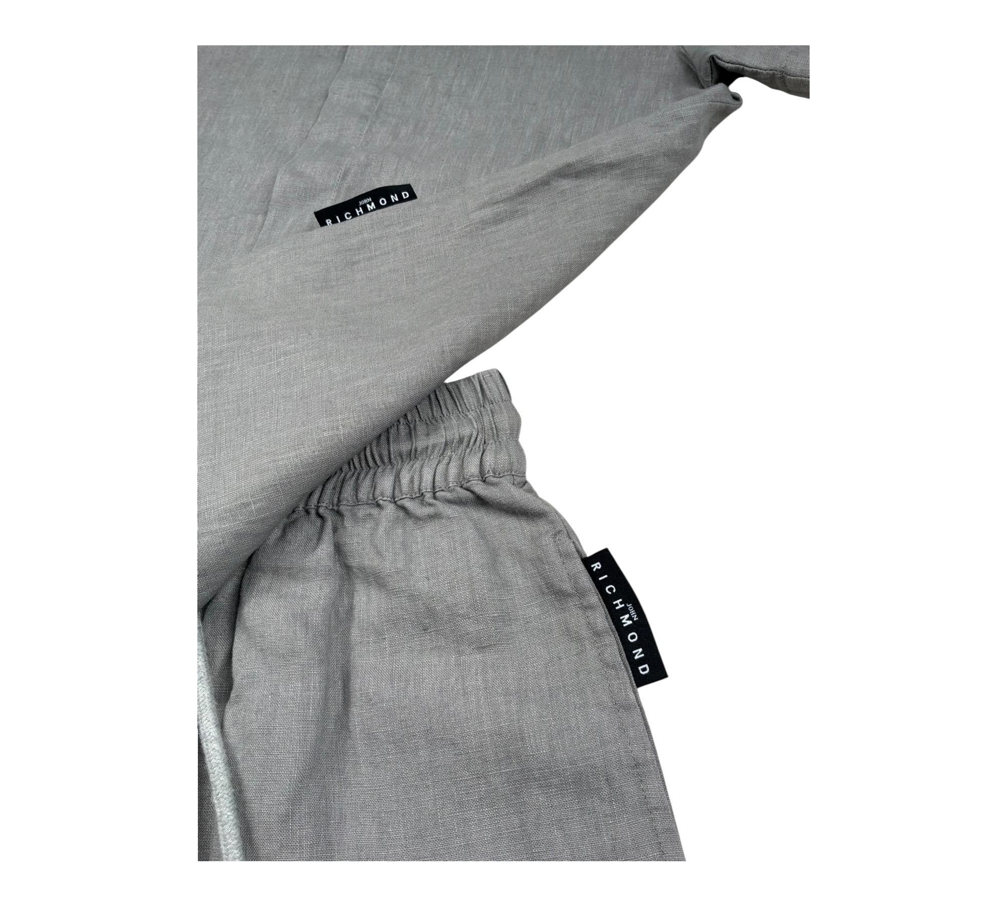 John Richmond Completo 2 Pezzi Camicia-Bermuda Tinta Unita per Bambino RBP26213CL GRIGIO JOHN RICHMOND 