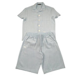 Daniele Alessandrini Completo 2 Pezzi Camicia-Bermuda Tinta Unita per Bambino 1236C00230 AZZURRO DANIELE ALESSANDRINI 