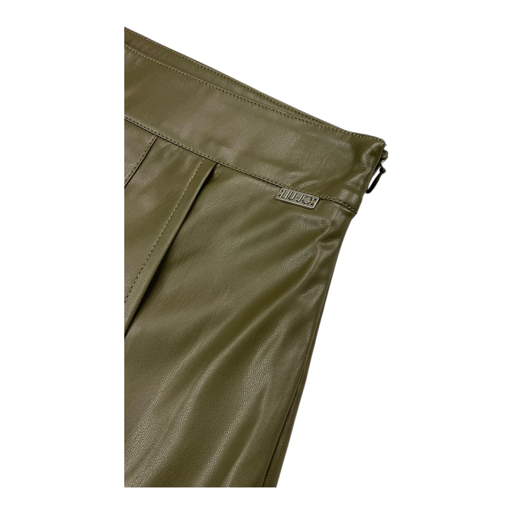 LIU JO short in ecopelle tinta unita  Verde per Bambina GF4057 VERDE LIU JO 