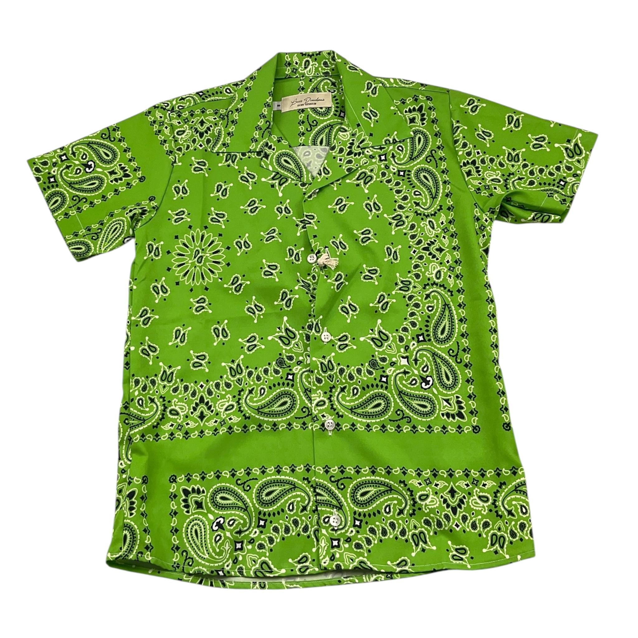 Louis Dieudonne' Camicia Tinta Unita Mezza Manica con Fantasia per Bambino LD01 VERDE LOUIS DIEUDONNE' 