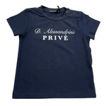Daniele Alessandrini T-Shirt Girocollo Tinta Unita con Logo per Neonato 1296M0904 BLU DANIELE ALESSANDRINI 