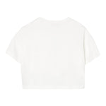 Liu Jo T-Shirt Girocollo Tinta Unita con Taschino Modello Crop per Bambina GA5016X BIANCO LIU JO 