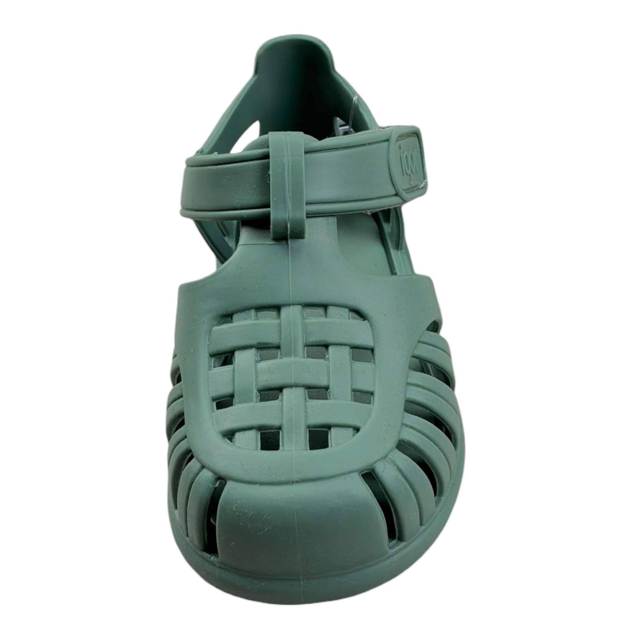 Igor Sandalo Tinta Unita con Strappi per Bambino S10271 VERDE IGOR 