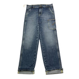 Dondup Jeans Tinta Unita con Tasche Americane per Bambino DMPA135 BLU DONDUP 