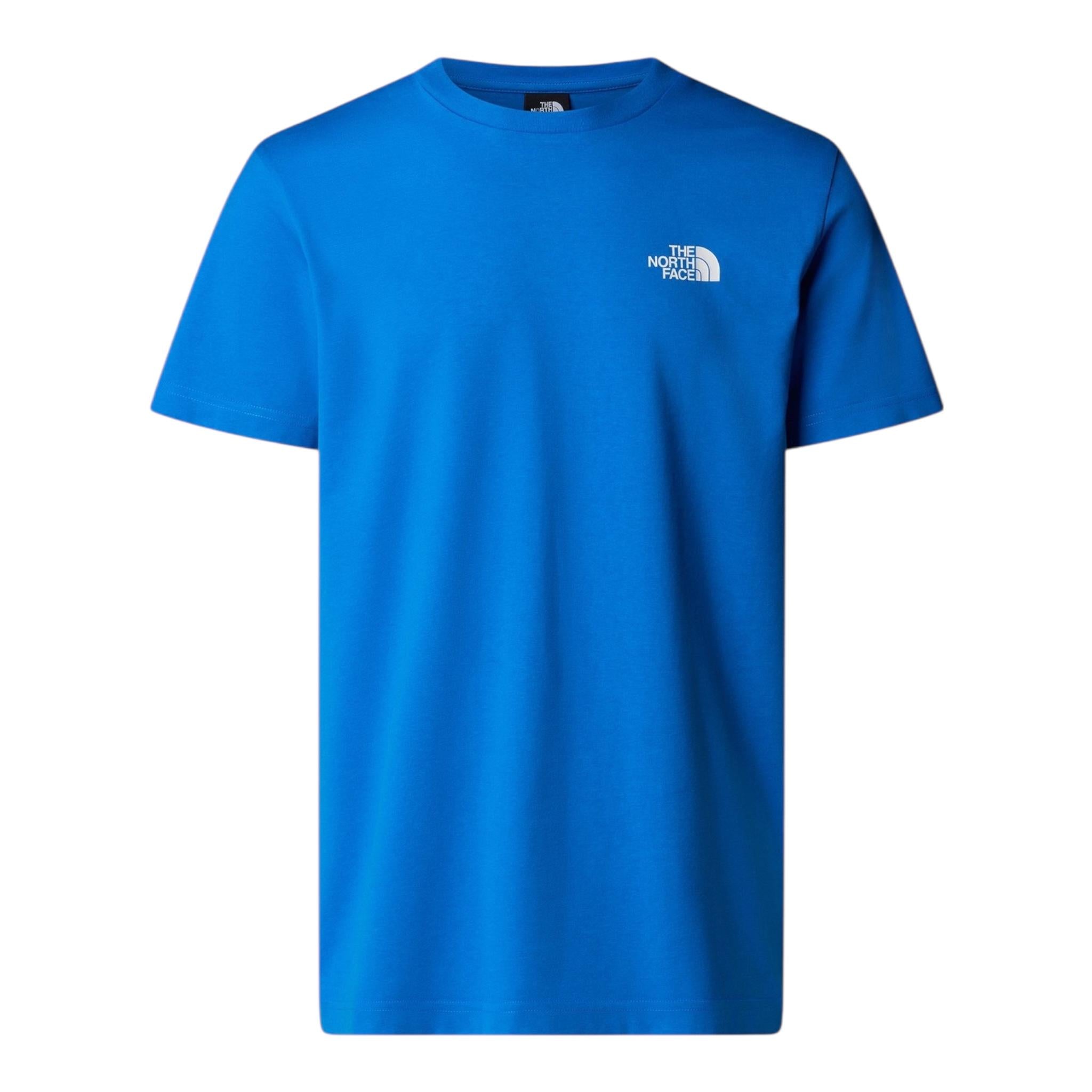 The North Face T-Shirt Girocollo Tinta Unita con Stampe per Bambino NF0A8DRPT4S BLU THE NORTH FACE 
