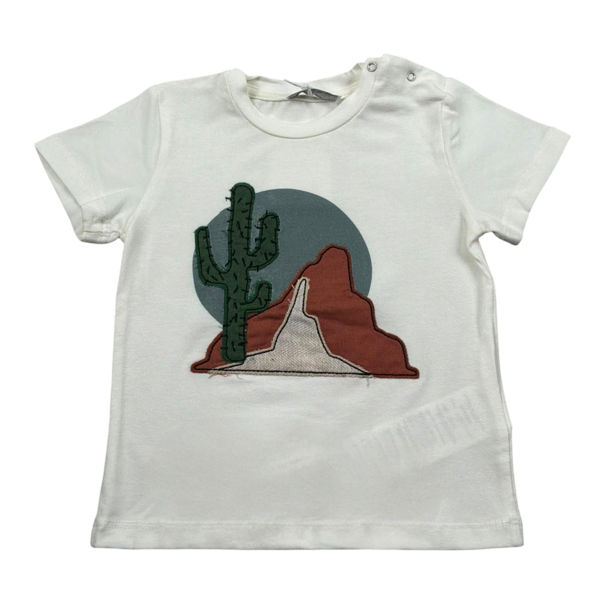 M+E' T-Shirt Girocollo tinta unita Panna per Bambino UEM0516 PANNA M+E' 