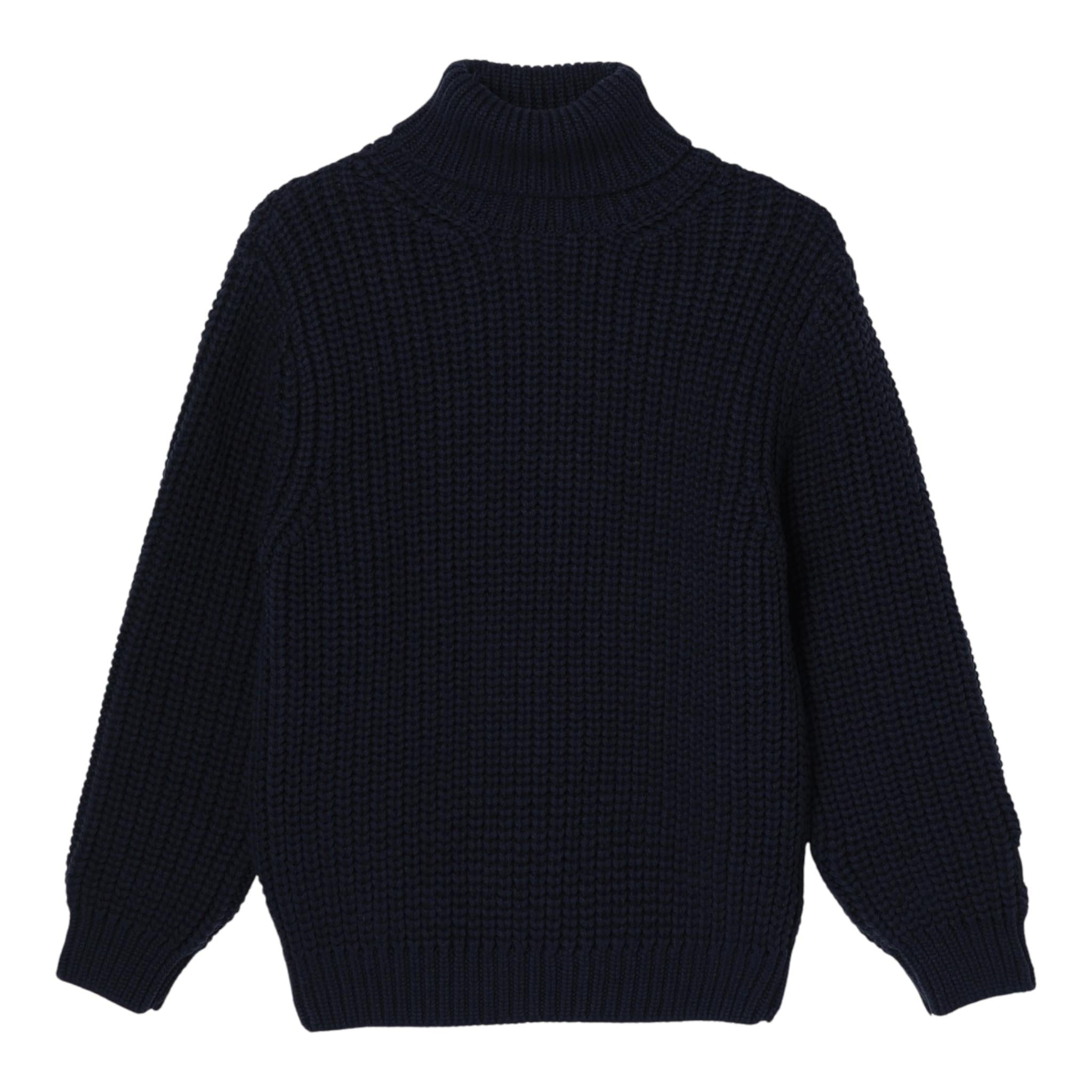 DOU DOU maglia collo alto tinta unita Blu per Bambino DV9P00 BLU DOU DOU 