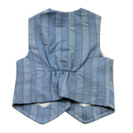 Manuel & Frank Gilet Tinta Unita con Fantasia A Righe per Neonato MF5116I AZZURRO MANUEL & FRANK 