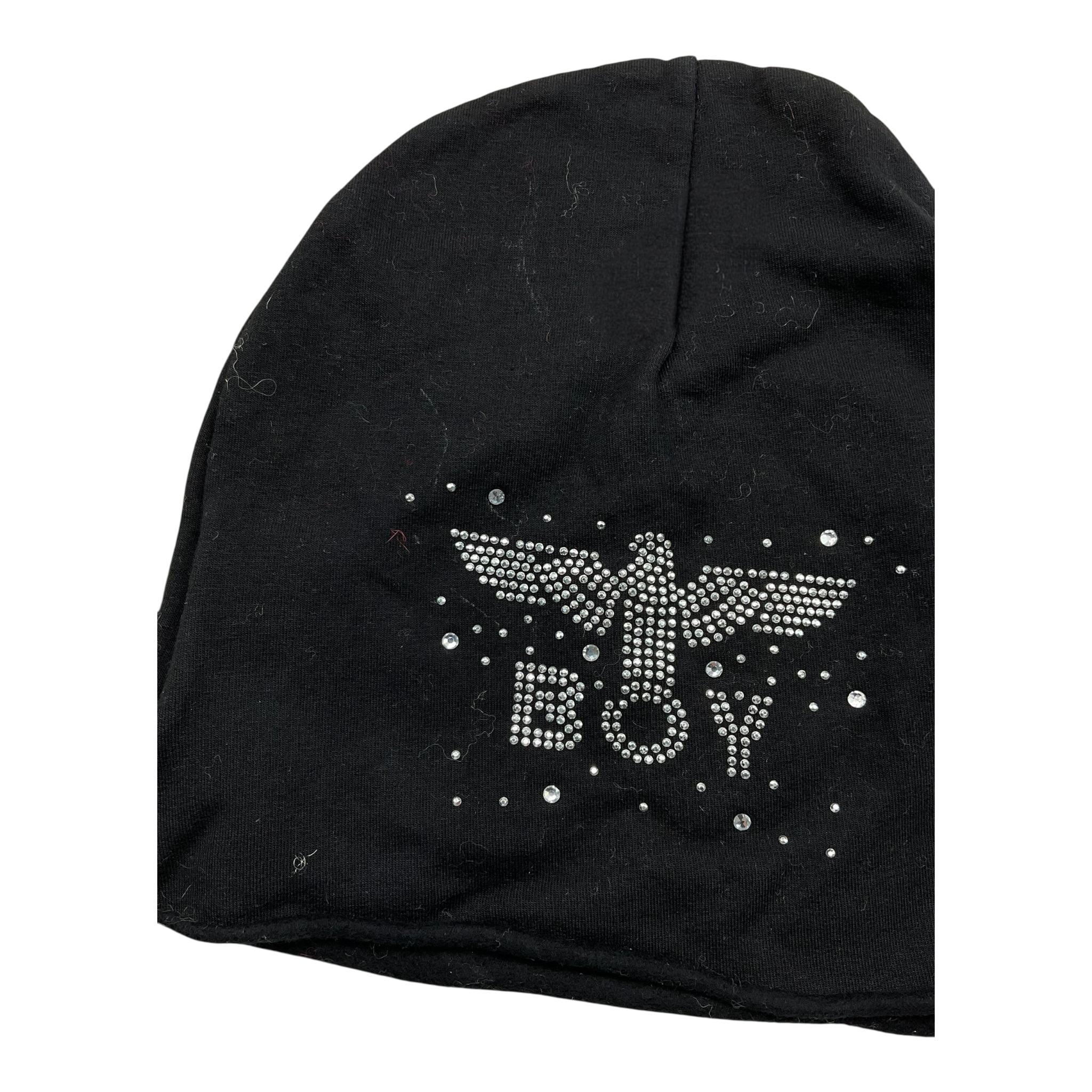 BOY LONDON cappello tinta unita con stampa logo Nero per Bambina CAPBO NERO BOY LONDON 