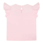 Monnalisa T-Shirt Girocollo Tinta Unita con Applicazioni per Neonata 31E613 ROSA MONNALISA 