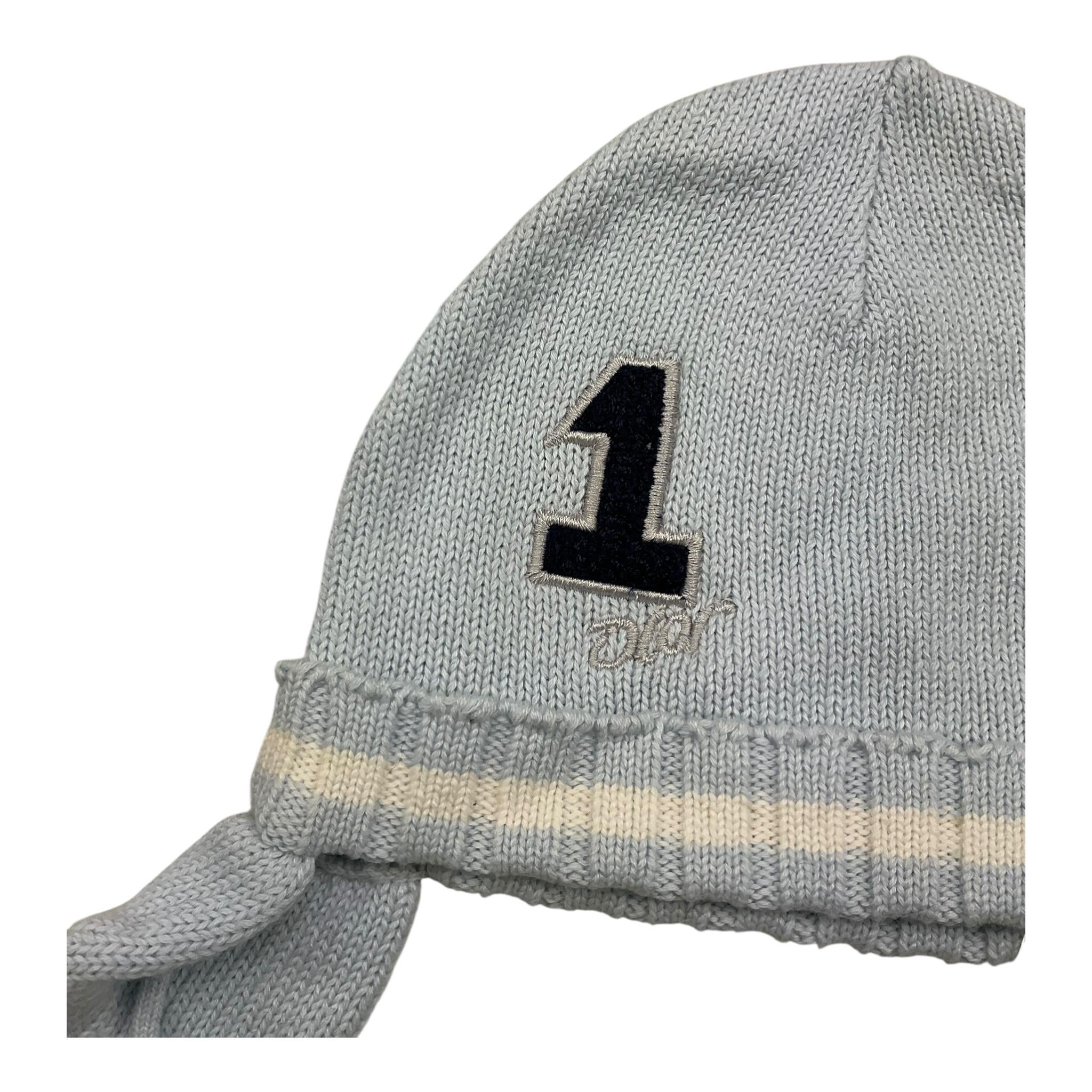 BABY DIOR cappello tinta unita cn ricamo numero Azzurro per Neonato D2B1CHA2 AZZURRO BABY DIOR 