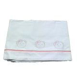 Isabel & Martinez Lenzuola Tinta Unita con Ricami per Neonata IM25N448 BIANCO ISABEL & MARTINEZ 