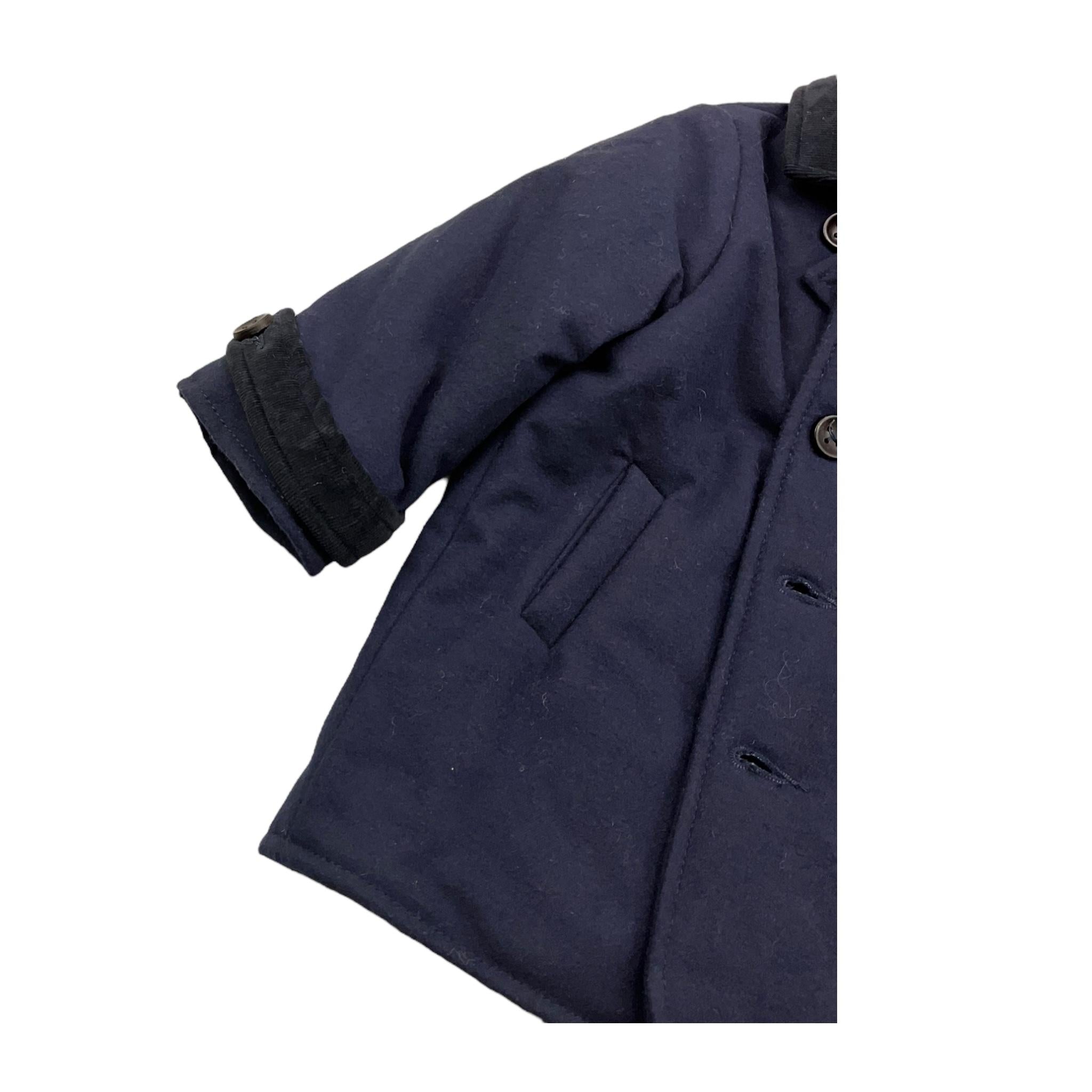 LA STUPENDERIA cappotto tinta unita doppiopetto Blu per Neonato CPST BLU LA STUPENDERIA 