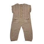 Wedoble Tutina Mezza Manica Tinta Unita per Neonato V2507310A BEIGE WEDOBLE 