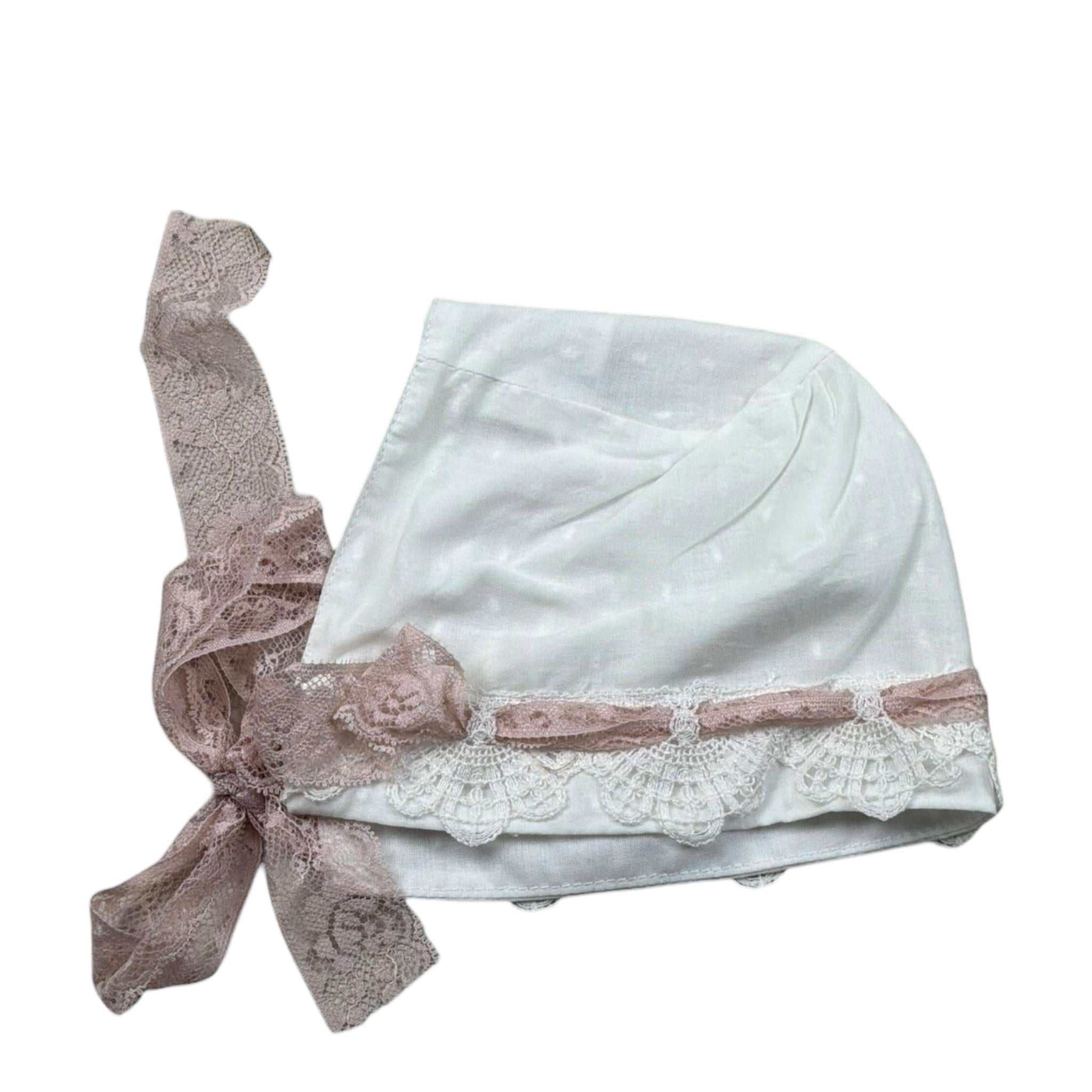 Marlu' Cappell Tinta Unita con Ricami per Neonata EP28CU BIANCO MARLU' 