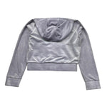 Juicy Couture Felpa Tinta Unita con Zip E Cappuccio per Bambina JBX6604 LILLA JUICY COUTURE 