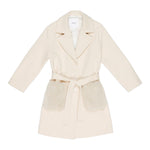 LU LU BY MISS GRANT cappotto tinta unita con cintura Panna per Bambina LL3234 PANNA LU LU BY MISS GRANT 