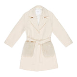 LU LU BY MISS GRANT cappotto tinta unita con cintura Panna per Bambina LL3234 PANNA LU LU BY MISS GRANT 