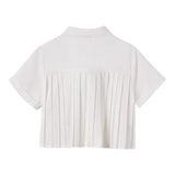 Mayoral Camicia Mezza Manica tinta unita Bianco per Bambina 6144 BIANCO MAYORAL 