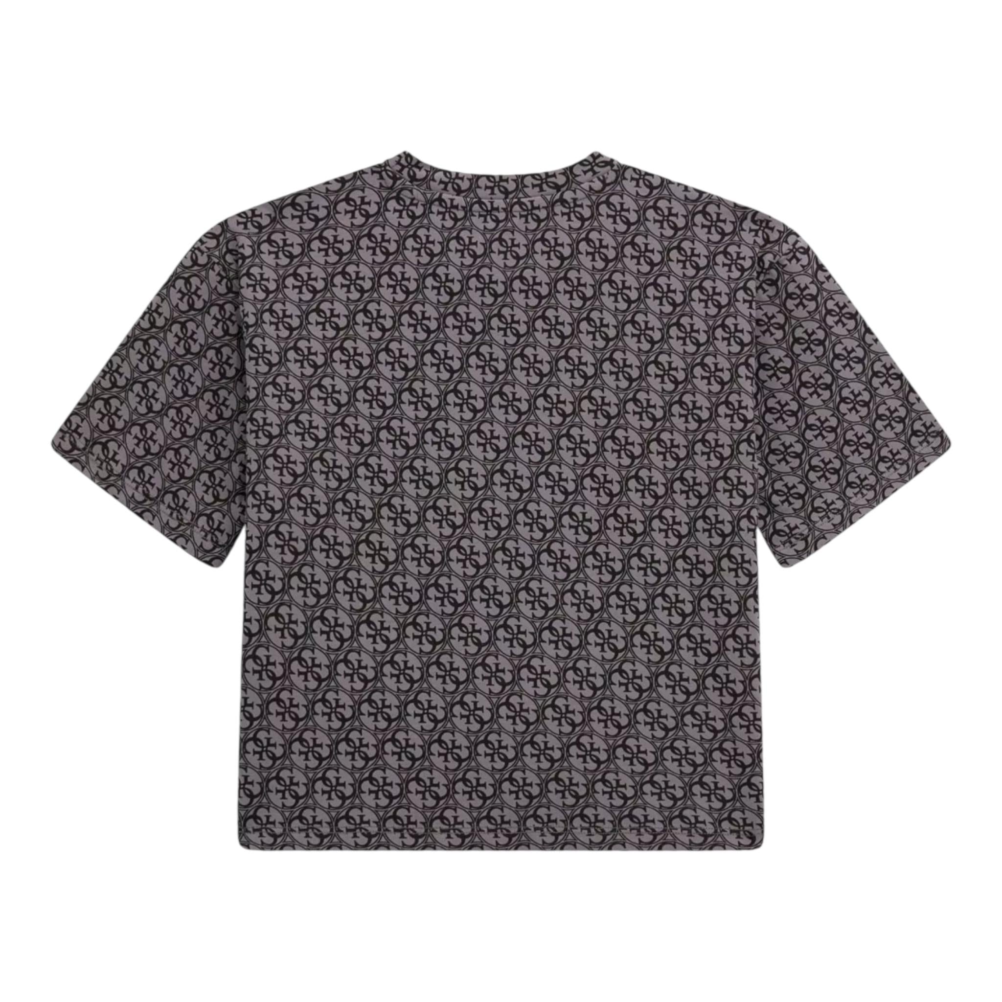 Guess T-Shirt Girocollo Tinta Unita con Stampa per Bambina J5RI04K6YW4 GRIGIO GUESS 