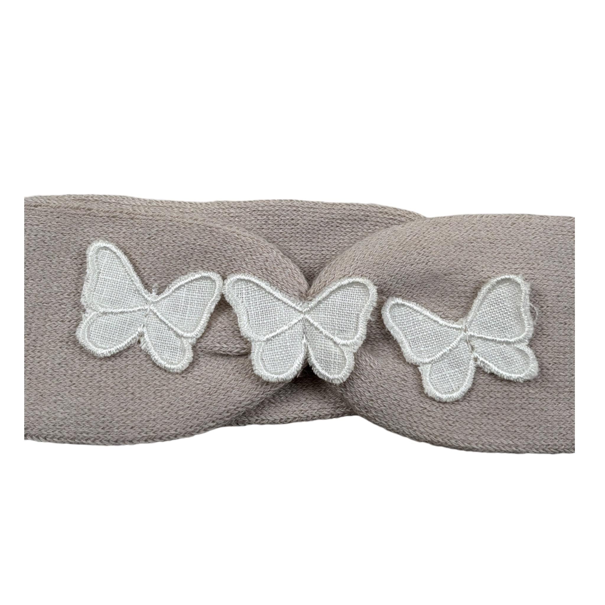 Baby Lord Fascia Capelli tinta unita con Applicazioni Beige per Neonata CO773 BEIGE BABY LORD 