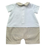 Le Bebe Pagliaccetto Mezza Manica Bicolore per Neonato LBB5280 BIANCO/BEIGE LE BEBE 