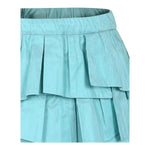 DOU DOU gonna tinta unita con balze ed elastico in vita Azzurro per Bambina DV7A91X AZZURRO DOU DOU 