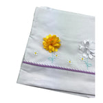 Isabel & Martinez Lenzuola Tinta Unita con Ricami per Neonata IM25N428 BIANCO ISABEL & MARTINEZ 